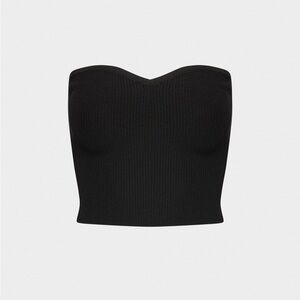 Aritzia babaton black sweater knit sweathart tube top